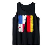 Panamá Alemania Media Bandera Patrimonio Alemán Panameño Camiseta sin Mangas