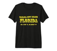 Panama City Beach Florida Coordenadas Souvenir Camiseta Premium