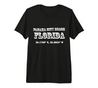 Panama City Beach Florida Coordenadas Souvenir Camiseta Premium