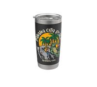 Panama City Beach Florida USA Divertido Manatí Diseño Cocodrilo Vaso térmico de acero inoxidable de doble pared