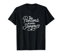 Panamá es para Siempre - Arte Lineal de corazón patriótico panameño Camiseta