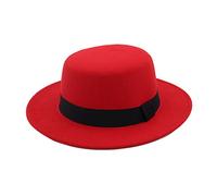 Panama Hats for Women,Women's Wide Brim Fedora Floppy Flat Top Hat Womens Ladies Belt Buckle Cowboy Trilby Cap Fedoras Bowler Jazz Hat for Beach Party Church