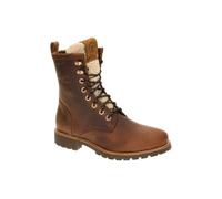 Panama Jack Ibi B2 - Botines de invierno para mujer, piel lisa | Botas de invierno marrones con cordones con cremallera lateral impermeables para mujer