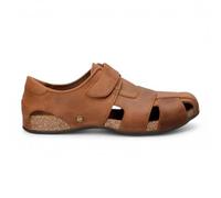 Panama Jack Sandalias de verano para hombre Fletcher Basics C5 de cuero marrón corteza para exteriores.