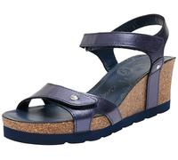 Panama Jack Sandalias para mujer Julia Shine Wedge, Marino B5, 39 EU