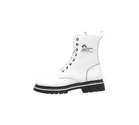 Panama Jack Women's Fortune Combat Boot, White, 39 EU