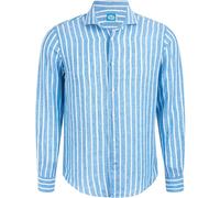 Panareha Camisa Hombre a Rayas Lino Amalfi Azul (M)