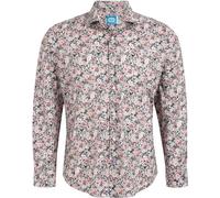 Panareha Camisa Hombre Floral Positano Azul Marino, Rosa (L)
