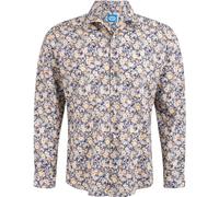 Panareha Camisa para Hombre con Estampado Floral Positano Azul Marino, Amarillo (L)