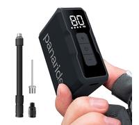 Panaride Air Nano Mini bomba eléctrica para bicicleta, 120 PSI, inflador de neumáticos portátil con medidor digital, parada automática, se adapta a válvulas Presta y Schrader, inflado rápido para