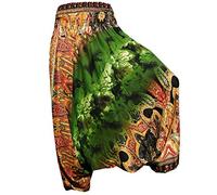 PANASIAM Aladin Batik Pants, L Batik in Green