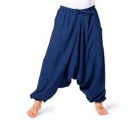 PANASIAM Aladin Pants Cotton 'Nature', Blue, L