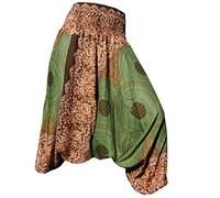 PANASIAM Aladin Pants, Mandala 1, Olive Green XL