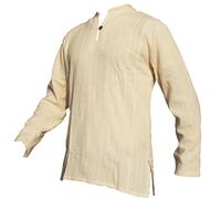 PANASIAM Camisa pescador Ben, manga larga, algodón 100%, camisa de hombre