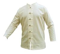 PANASIAM Camisa pescador con botones, algodón, estilo tailandés de hombre
