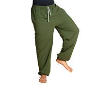 PANASIAM E-Pants Largos, algodón, Verde Oscuro, M