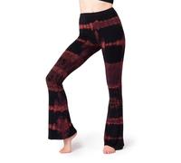 PANASIAM Leggings Acampanados Yoga Mujer - Diseño Batik -Mallas Deportivas | Pieza única teñida a mano, suaves y elásticas, leggings de cintura alta para deporte , viscosa con elastano, corte bootcut