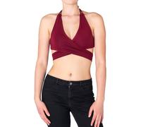 PANASIAM Neckholder Crop Top Onyx, Bordeaux, L