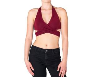 PANASIAM Neckholder Crop Top Onyx, Bordeaux, L