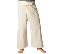 PANASIAM Pantalón Pescador Tailandés Algodón - Pantalón Cruzado Unisex | Pantalón pescador tailandés, también para yoga o artes marciales, ajuste flexible en 2 largos, técnica cruzada, liso