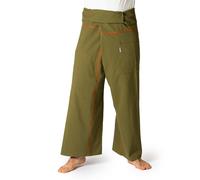 PANASIAM Pantalón tailandés de pescador a rayas, 100% algodón, Yoga, Retiro