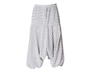 PANASIAM Pantalones Aladin 'geometrix', con patrones tradicionales japoneses, fabricados en pequeñas empresas familiares, XL