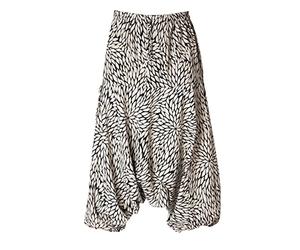 PANASIAM Pantalones Aladin 'geometrix', con patrones tradicionales japoneses, fabricados en pequeñas empresas familiares, Negro Patrón, XL