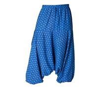 PANASIAM Pantalones Aladino Hombre & Mujer - Motivos geométricos | Pantalones yoga unisex, tiro bajo, cintura elástica & cordón ajustable, bolsillo, geometría sagrada, motivos japoneses