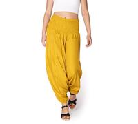 PANASIAM Pantalones Aladino Liso Dorado XL
