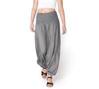 PANASIAM Pantalones Aladino Liso Gris L