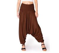 PANASIAM Pantalones Aladino Liso marrón L