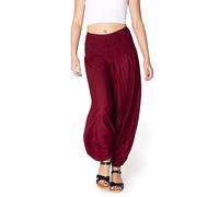 PANASIAM Pantalones Aladino Liso Rojo Coral XL