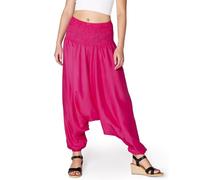 PANASIAM Pantalones Aladino Liso Rosa Magenta L