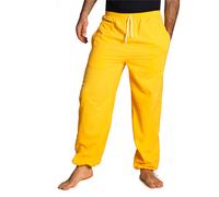 PANASIAM Pantalones de algodón 100%, cintura elástica, lounge pants unisex