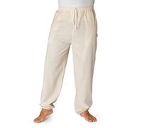 PANASIAM Pantalones de algodón 100%, cintura elástica, lounge pants unisex