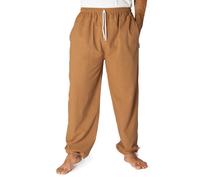 PANASIAM Pantalones de algodón 100%, cintura elástica, lounge pants unisex