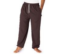 PANASIAM Pantalones de algodón 100%, cintura elástica, lounge pants unisex