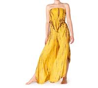 PANASIAM Pants Top Set Cuba TieDy, Yellow Brown, M