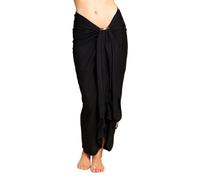 PANASIAM Pareo opaco - L & XXL - pareo de playa - cubre bikini | Para mujer y hombre, falda pareo, vestido de playa, cubre bikini ligero, toalla de playa, suave viscosa, con hebilla de coco
