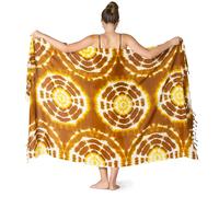 PANASIAM Pareo Sunrise - Pareo L & XXL - Mujer & Hombre - Pañuelo de playa | Falda pareo, vestido de playa & salida de baño, 100 % viscosa, Pareo XL o chal, Tapiz de pared, Toalla sauna, diseño Batik