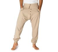 PANASIAM Yogi Pants Classic Men & Women I 100% Algodón Aladdin Harem Style Pants, caqui, 36-41