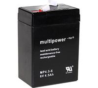 Panasonic 1013091 Multipower PB-6-4,5-4,8 MP4,5-6 - Batería de Plomo (6 V, 4,5 Ah, 70 x 105 x 47 mm, Plana)