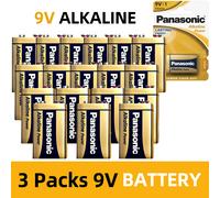 Panasonic Alkaline Power 6 LR 61 - Pila de 9 V, color amarillo Estable rendimiento, alta capacidad y amplia gama de aplicaciones, como multímetros, walkie-talkies y otros instrumentos de medición.