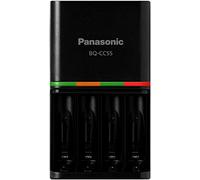 Panasonic BQ-CC55KSBHA Advanced Eneloop Pro - Batería Individual (4 Horas, Cargador rápido con 4 Luces LED indicador de Carga), Color Negro