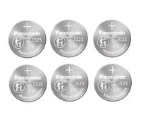 Panasonic CR2025 Pila botón de litio no-recargable, 3V, 165 mAh, Paquete de 6 unidades