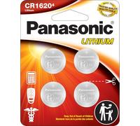 Panasonic CR1620 - Pilas de botón de litio de larga duración de 3.0 voltios en embalaje resistente a los niños, paquete de 4 baterías