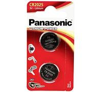 Panasonic CR2025 Pila botón de litio no-recargable, 3V, 165 mAh, Paquete de 2 unidades