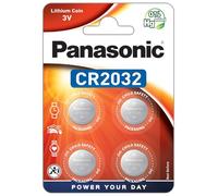 Panasonic CR2032 Batería de Litio de botón 3 V Pack de 4