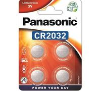 Panasonic CR2032 Pila botón de litio no-recargable, 3V, 225 mAh, 4 unidades