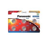 Panasonic CR2032 - Pila botón de litio no-recargable, 3V, 225 mAh, paquete de 6 unidades